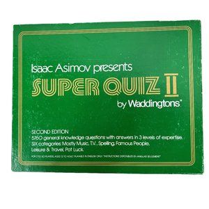 Super Quiz II presented by Isaac Asimov Board Game 2nd edition VTG